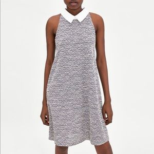 Zara tweed collar dress